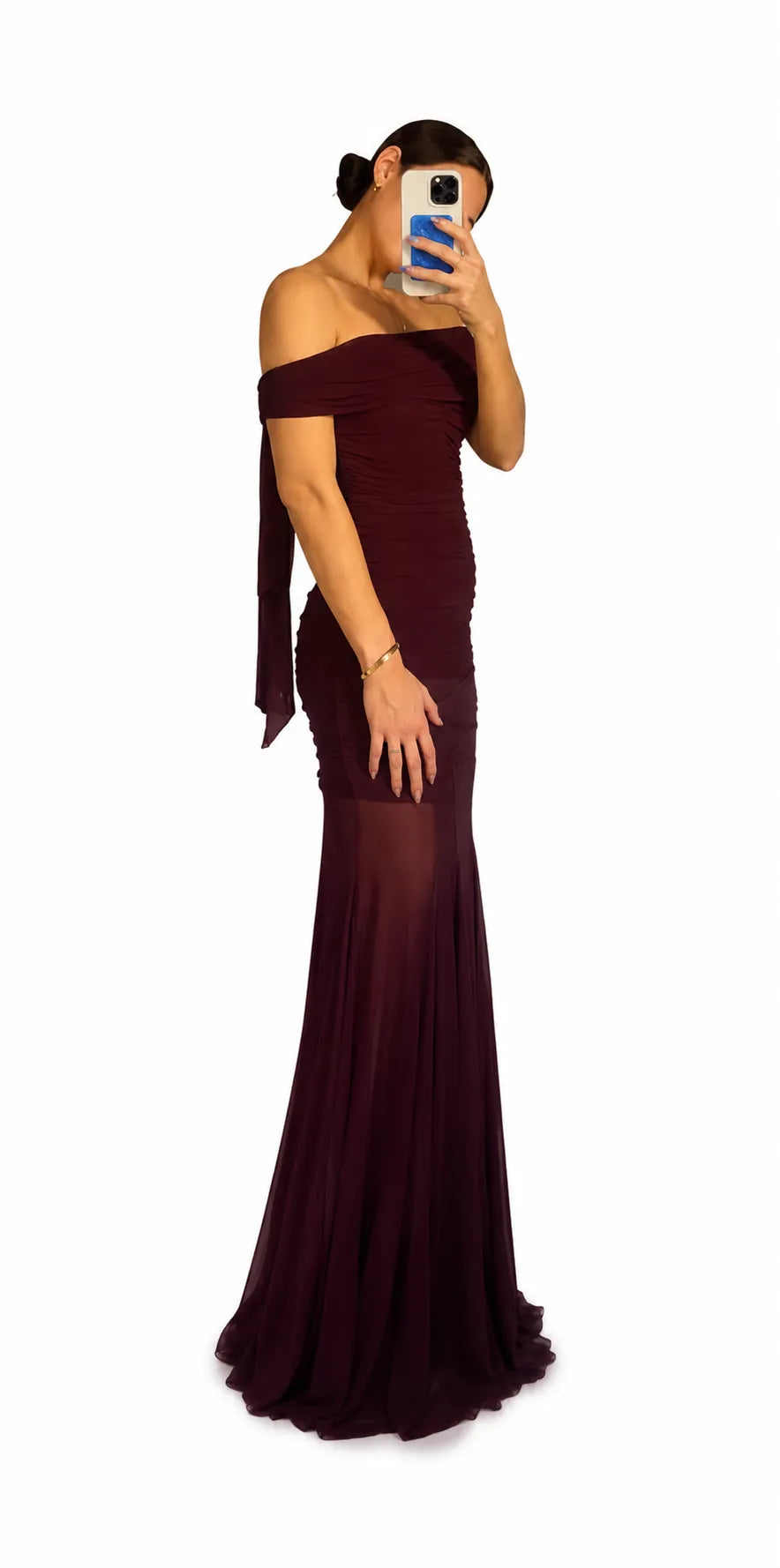 Vestido Mia Burgundy - atrás