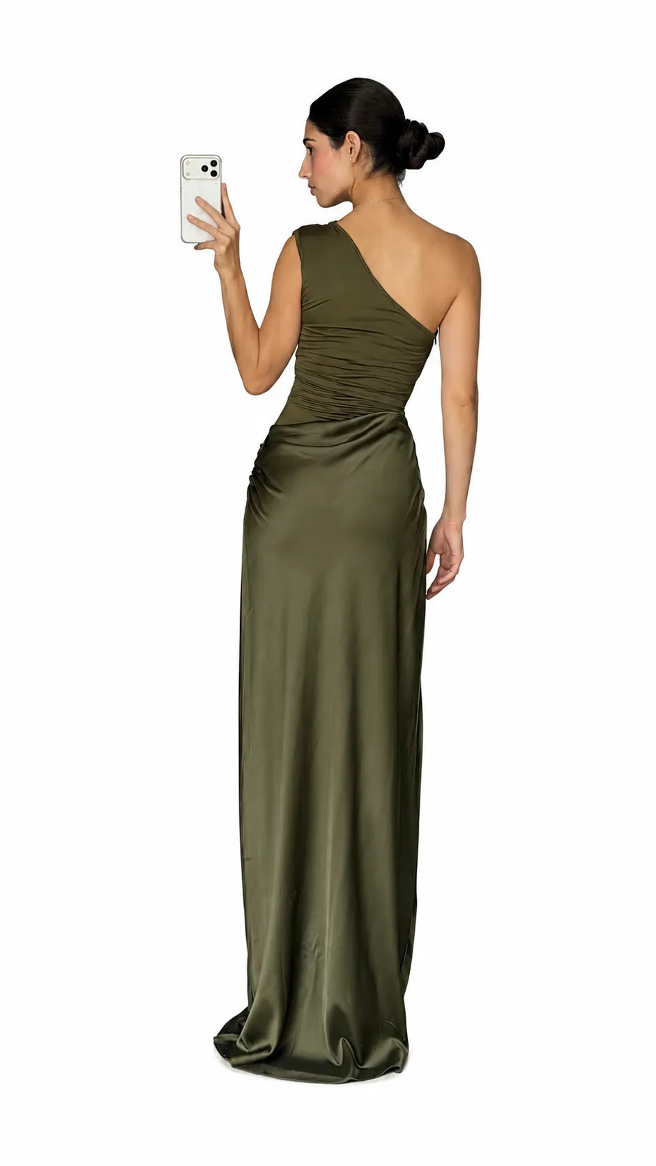 Vestido Olive Drapped Waist - atrás